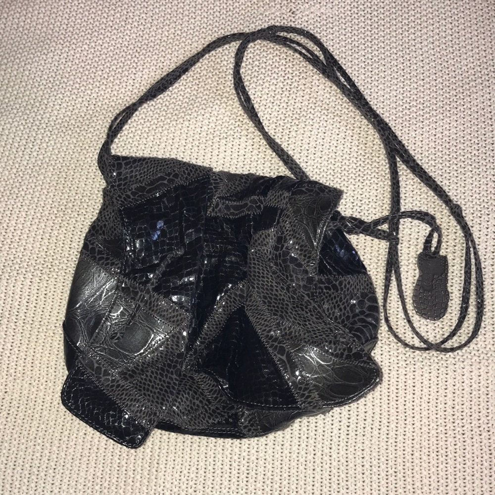 Carlos Falchi (For Target) Black Leather Crossbody
